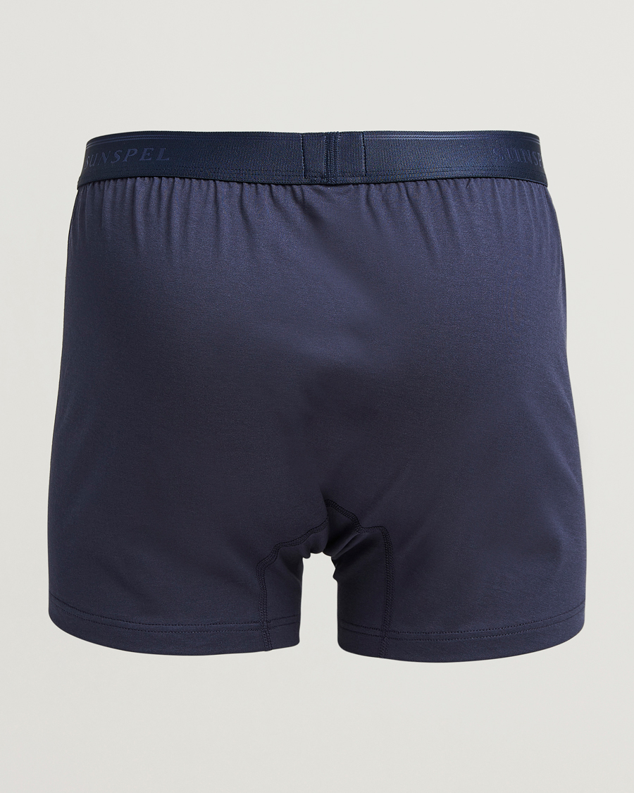 Heren | Ondergoed | Sunspel | Superfine Two Button Cotton Navy