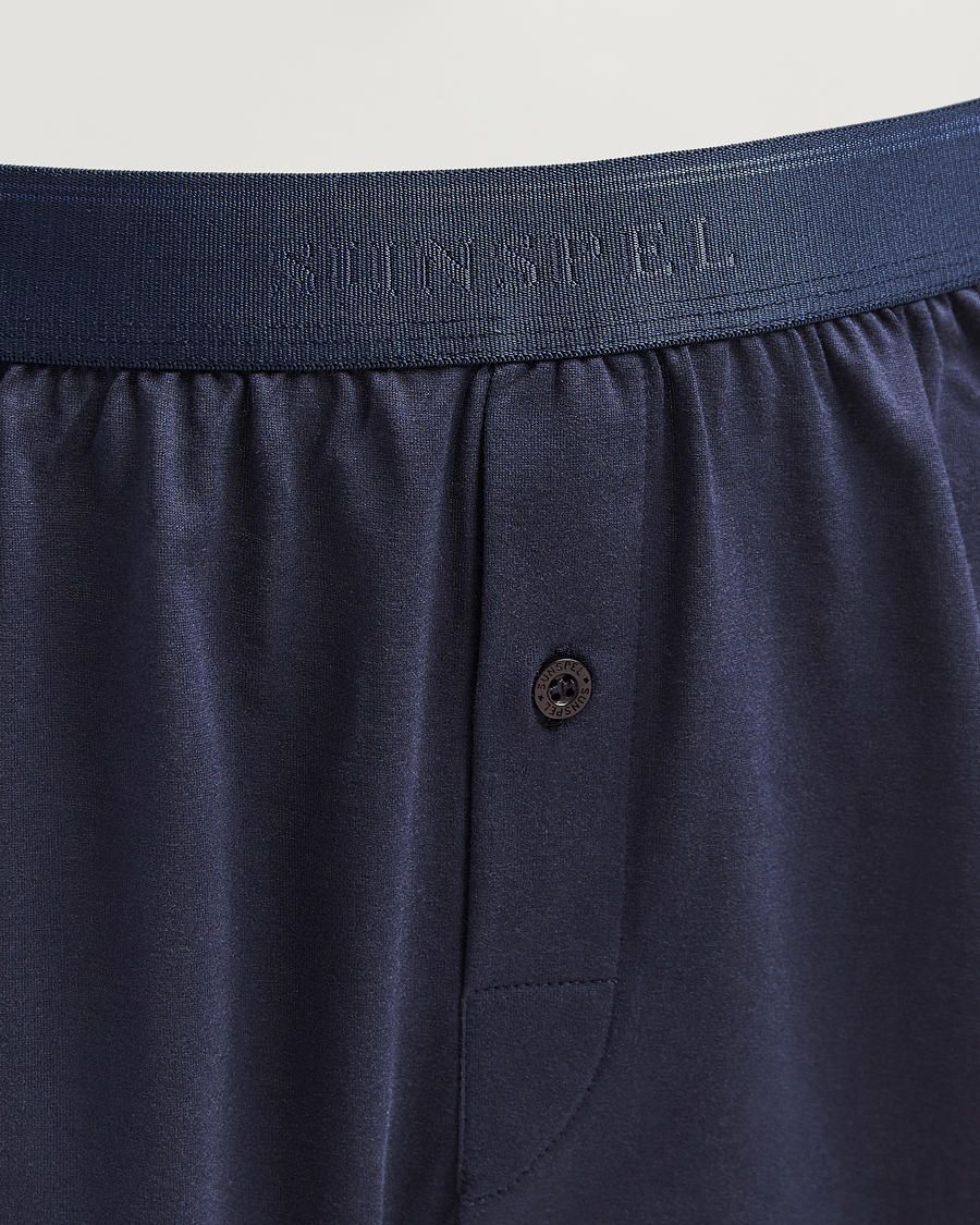 Heren | Ondergoed | Sunspel | Superfine One Button Boxer Navy