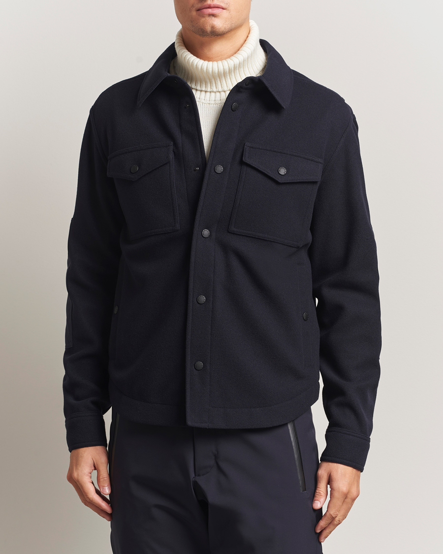Heren | Jassen | Moncler Grenoble | Brushed Cotton Overshirt Navy
