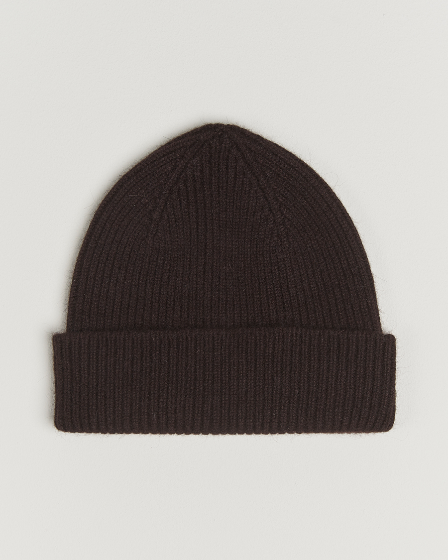Heren | Mutsen | Le Bonnet | Lambswool/Caregora Beanie Espresso