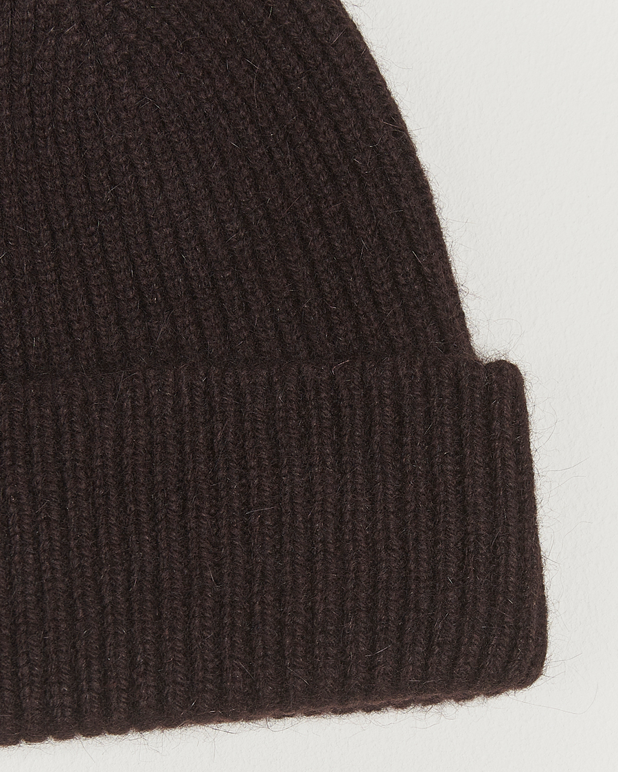 Heren | Mutsen | Le Bonnet | Lambswool/Caregora Beanie Espresso