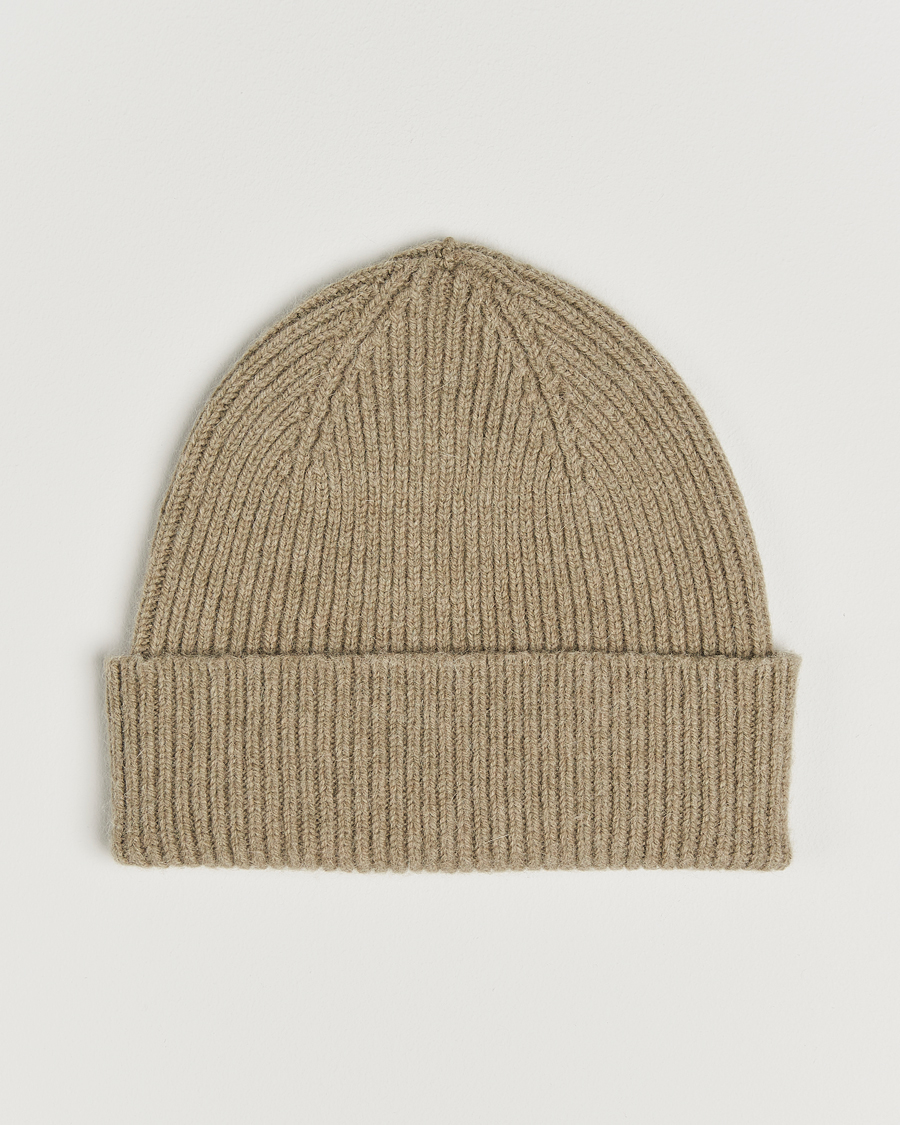 Heren | Mutsen | Le Bonnet | Lambswool/Caregora Beanie Clay