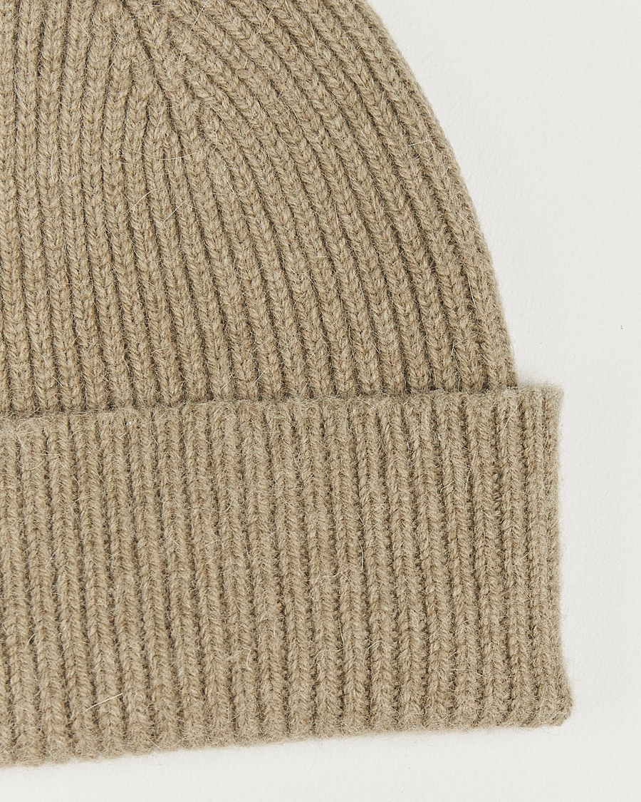 Heren | Mutsen | Le Bonnet | Lambswool/Caregora Beanie Clay