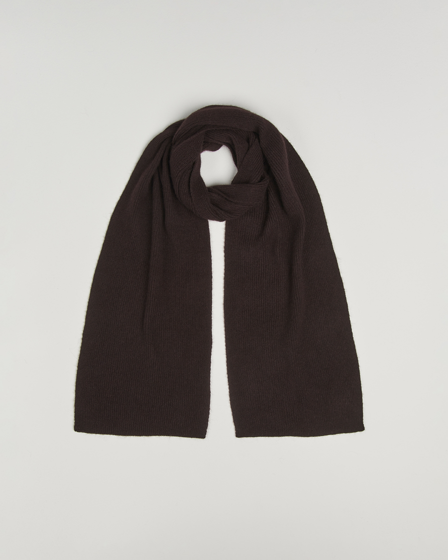 Heren | Sjaals | Le Bonnet | Lambswool/Caregora Scarf Espresso
