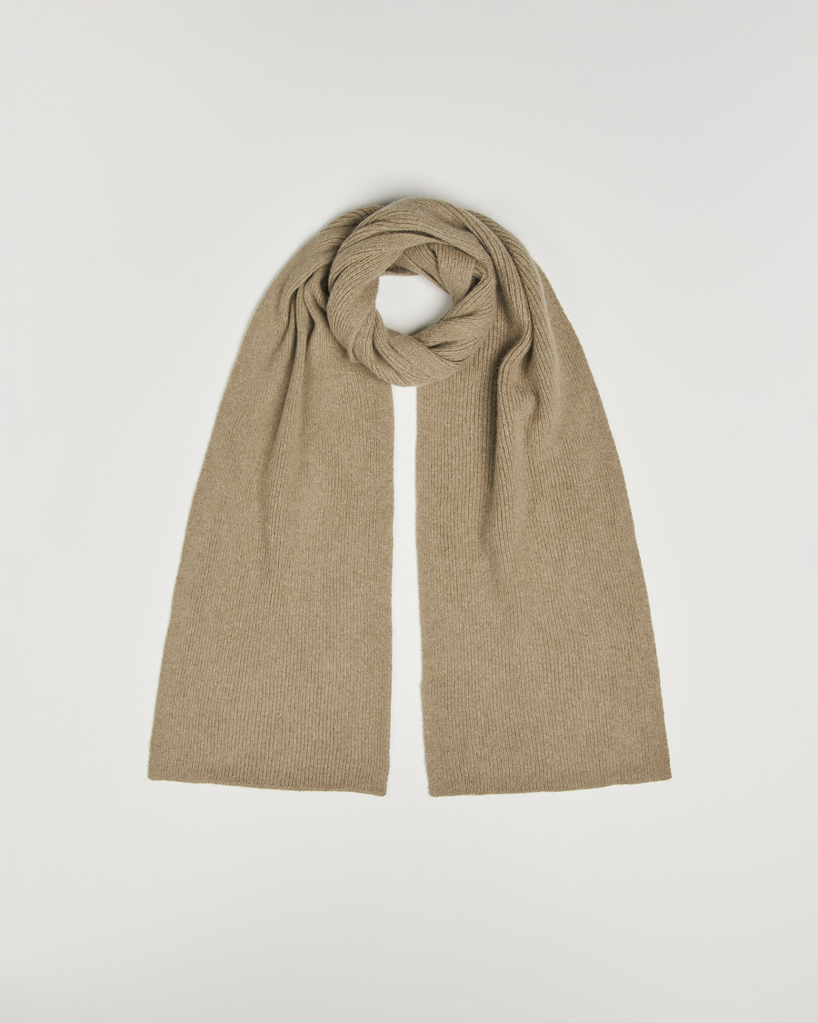 Heren | Sjaals | Le Bonnet | Lambswool/Caregora Scarf Clay