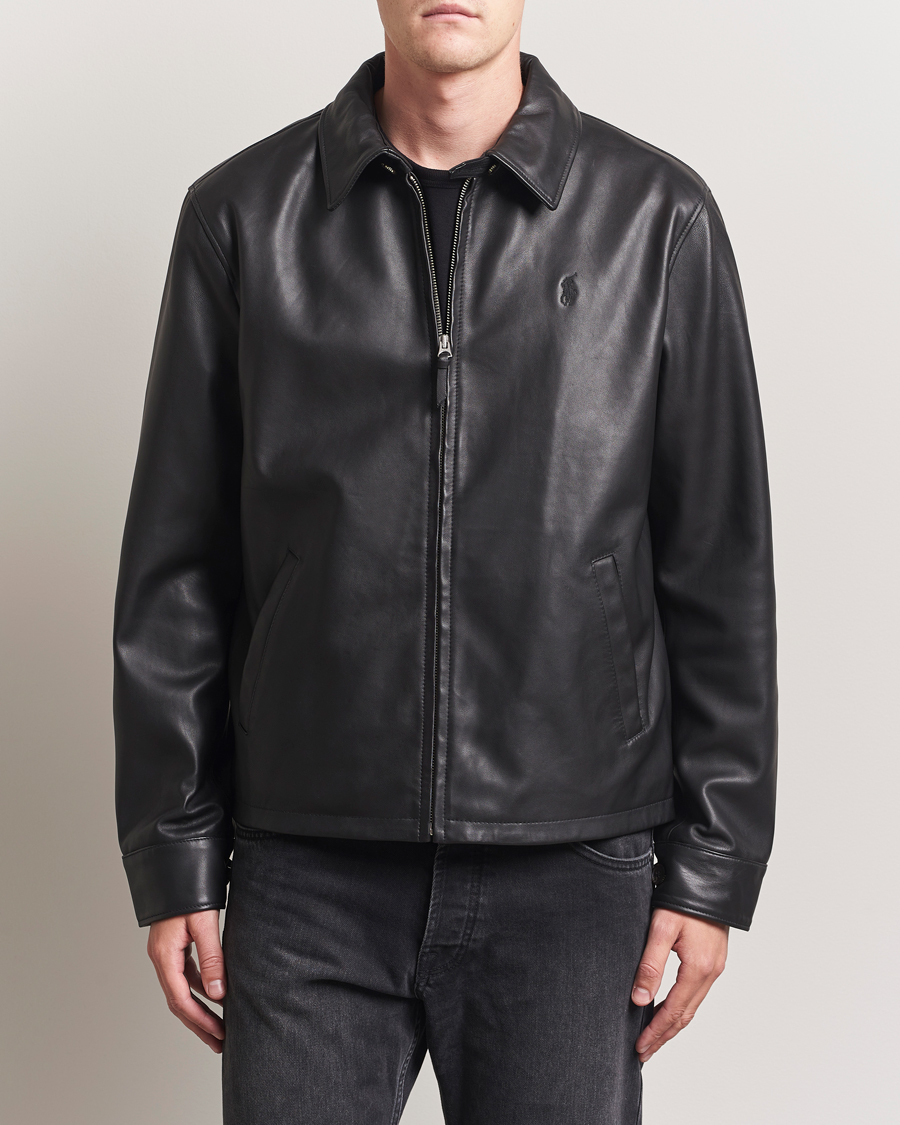 Heren | Jassen | Polo Ralph Lauren | Maxwell Windbreaker Leather Jacket Polo Black