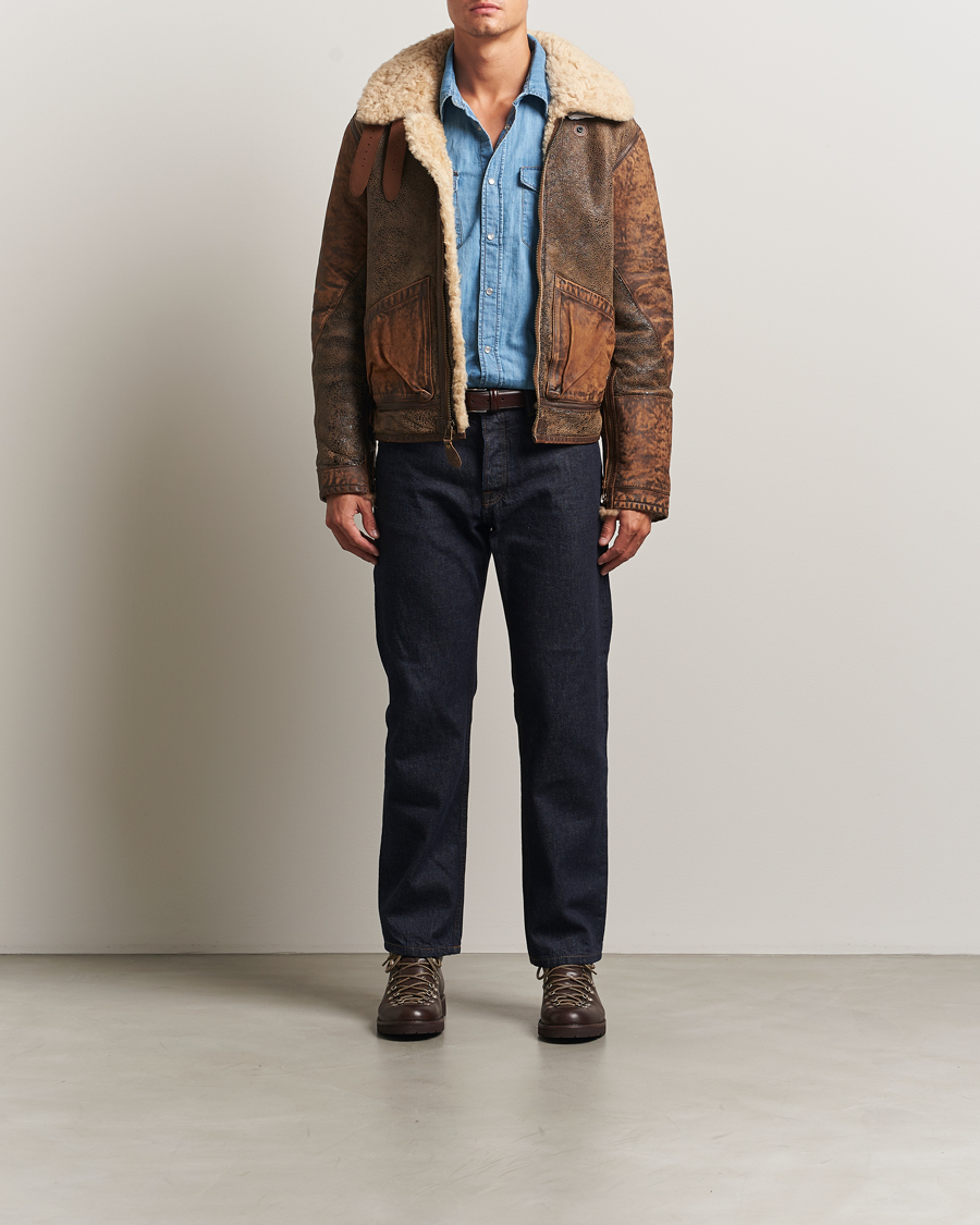 Heren | Jassen | Polo Ralph Lauren | Sherling Lined Bomber Jacket Brown Earth