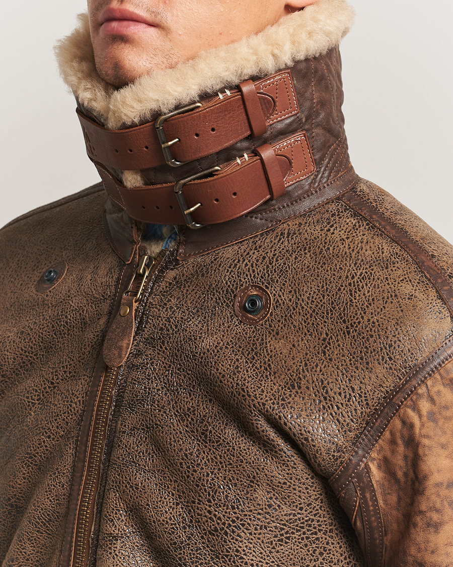 Heren | Jassen | Polo Ralph Lauren | Sherling Lined Bomber Jacket Brown Earth