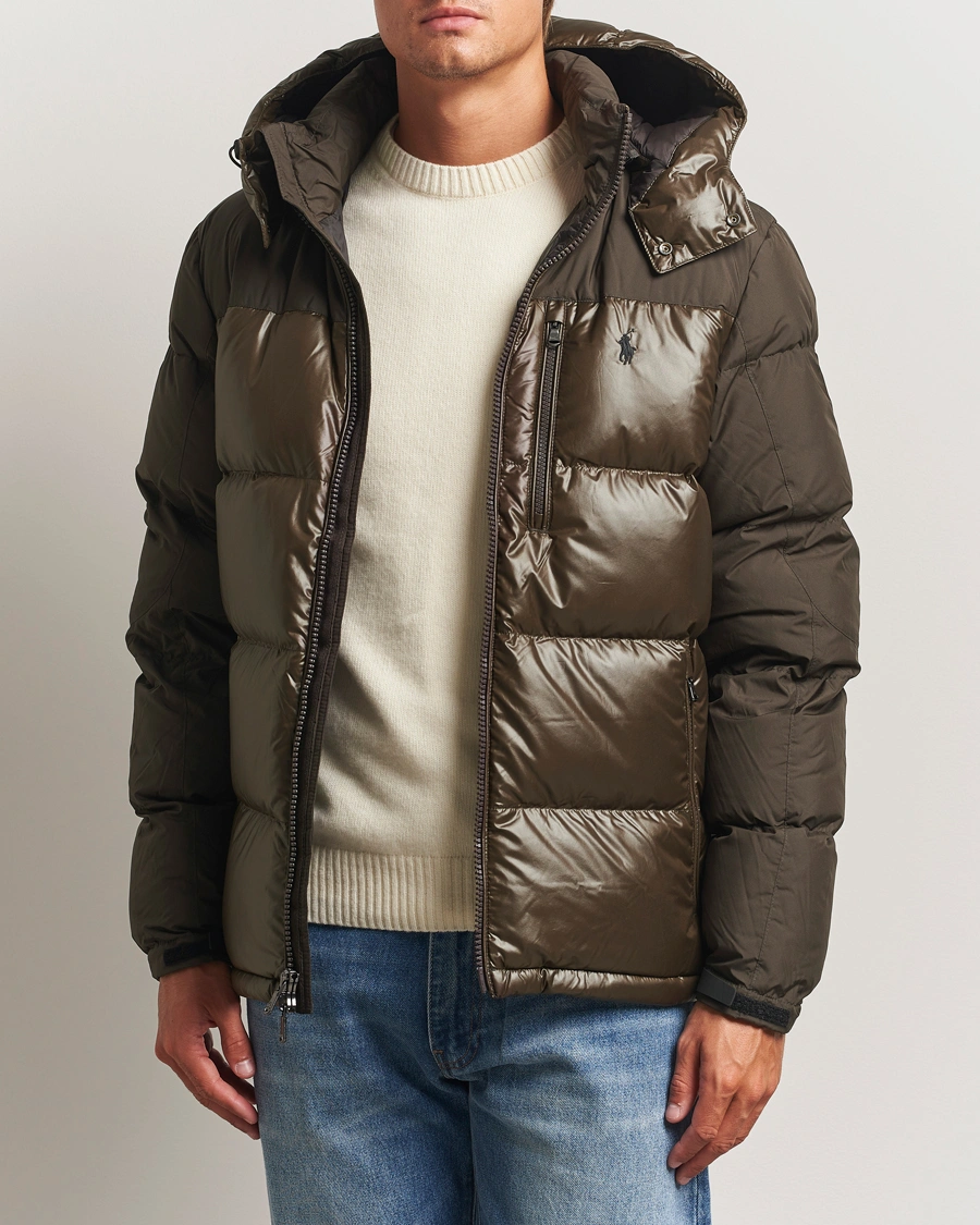 Heren | Jassen | Polo Ralph Lauren | Gorham Mixed Glossy Down Jacket Antique Brown
