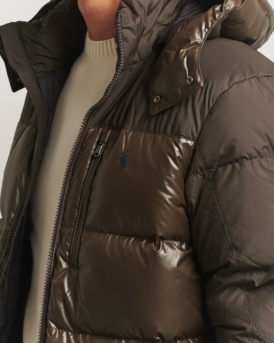 Heren | Jassen | Polo Ralph Lauren | Gorham Mixed Glossy Down Jacket Antique Brown