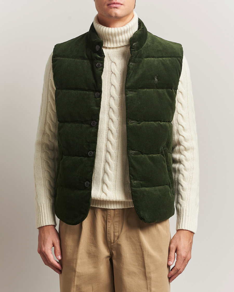 Heren | Gilets | Polo Ralph Lauren | Quilted Corduroy Vest Country Olive