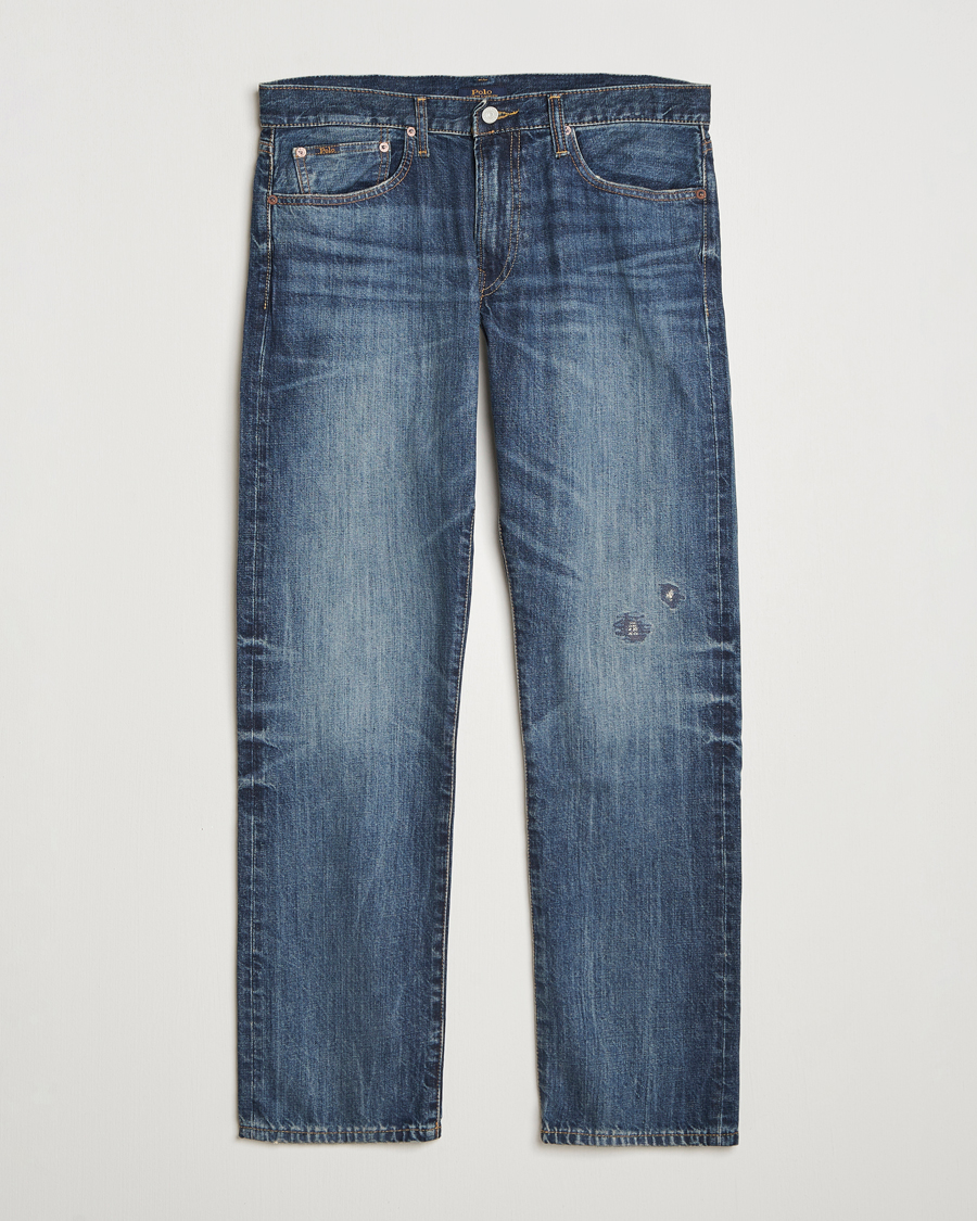 Heren | Jeans | Polo Ralph Lauren | Hampton Ridig Denim Straight Jeans Mid Blue