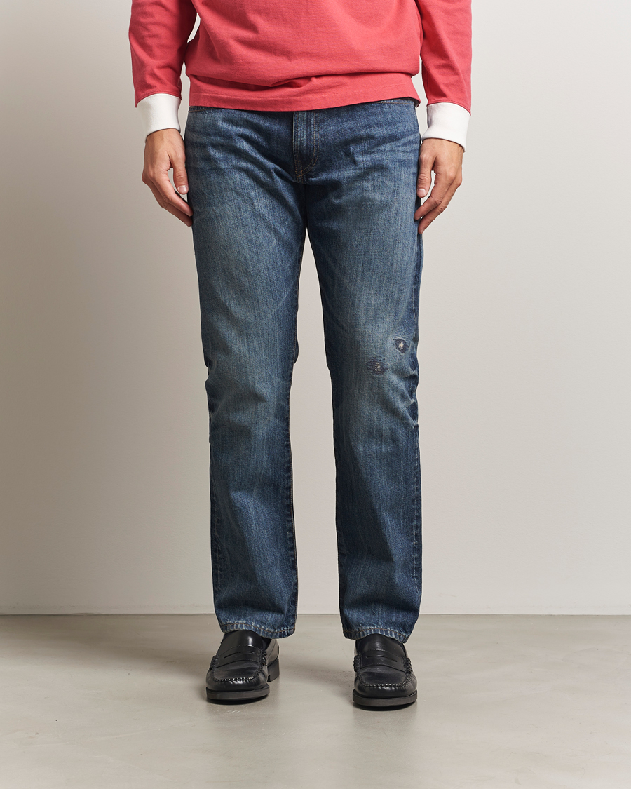 Heren | Jeans | Polo Ralph Lauren | Hampton Ridig Denim Straight Jeans Mid Blue