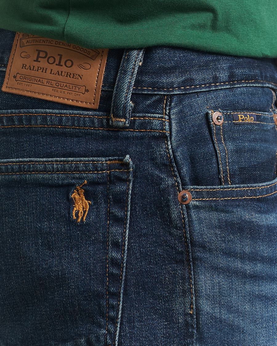 Heren | Jeans | Polo Ralph Lauren | Hampton Rockford Stretch Straight Jeans Mid Blue