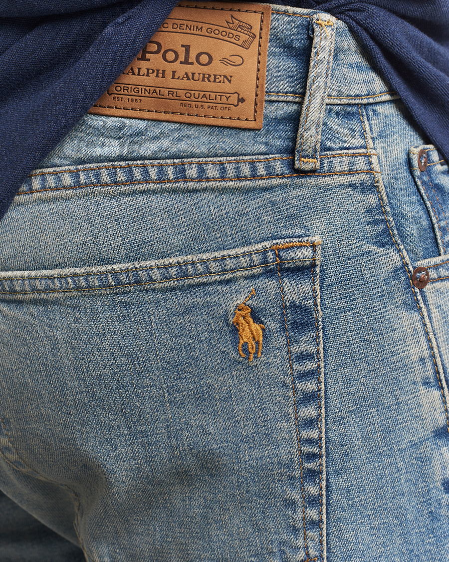 Heren | Jeans | Polo Ralph Lauren | Hampton Dixon Stretch Straight Jeans Mid Blue