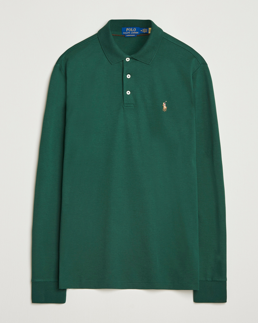 Heren | Polo's | Polo Ralph Lauren | Pima Cotton Custom Slim Fit LS Polo Vintage Pine