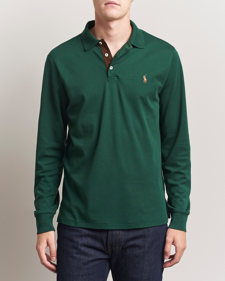 Heren | Polo's | Polo Ralph Lauren | Pima Cotton Custom Slim Fit LS Polo Vintage Pine