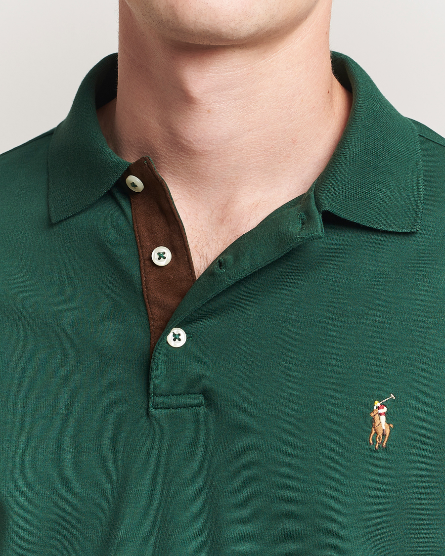 Heren | Polo's | Polo Ralph Lauren | Pima Cotton Custom Slim Fit LS Polo Vintage Pine