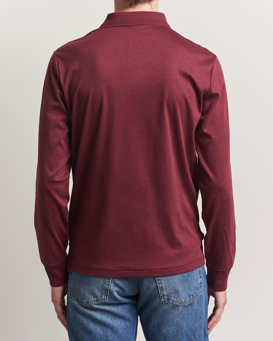Heren | Polo's | Polo Ralph Lauren | Pima Cotton Custom Slim Fit LS Polo Spring Wine Heather