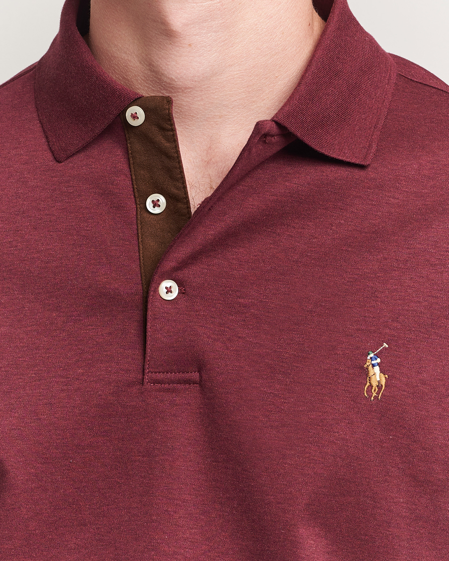 Heren | Polo's | Polo Ralph Lauren | Pima Cotton Custom Slim Fit LS Polo Spring Wine Heather