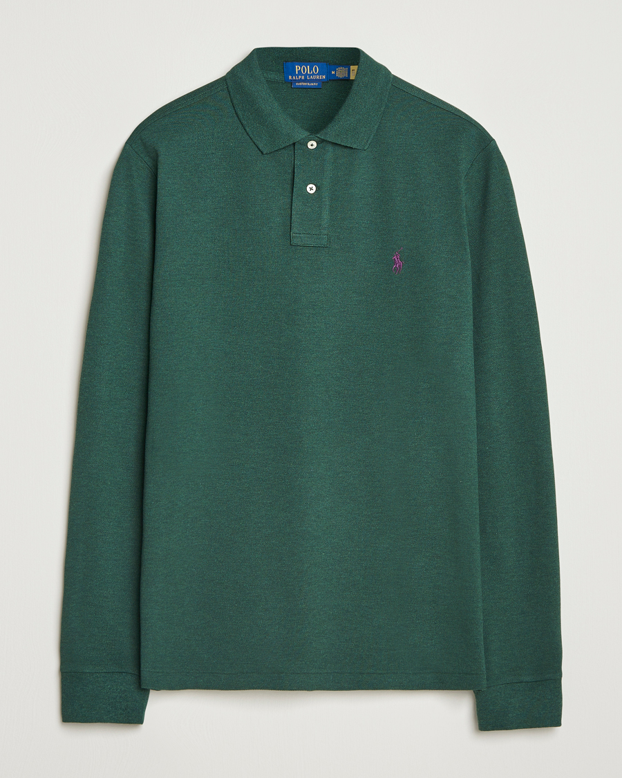 Heren | Polo's | Polo Ralph Lauren | Custom Slim Fit Long Sleeve Polo Scotch Pine Heather
