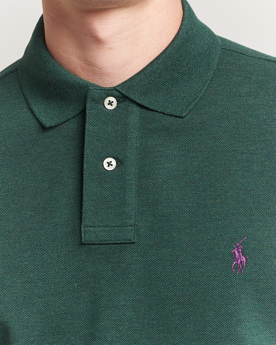 Heren | Polo's | Polo Ralph Lauren | Custom Slim Fit Long Sleeve Polo Scotch Pine Heather