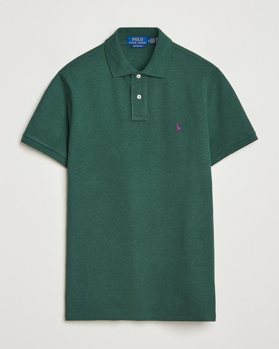 Heren | Polo's | Polo Ralph Lauren | Custom Slim Fit Polo Scotch Pine Heather