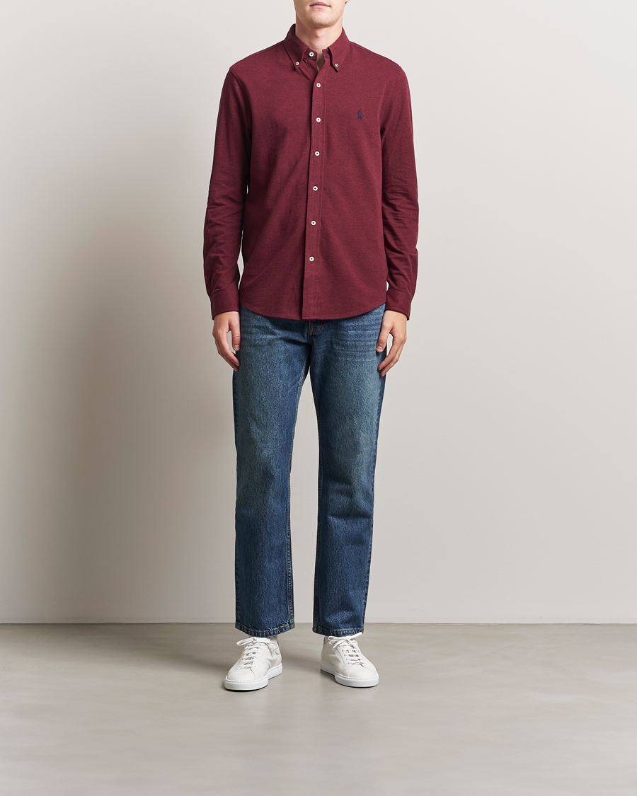 Heren | Overhemden | Polo Ralph Lauren | Featherweight Mesh Shirt Spring Wine Heather