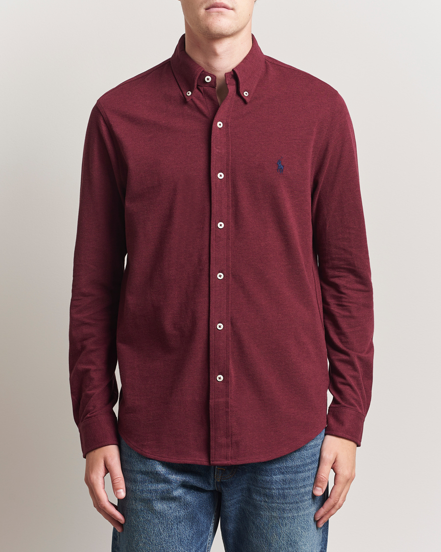 Heren | Overhemden | Polo Ralph Lauren | Featherweight Mesh Shirt Spring Wine Heather