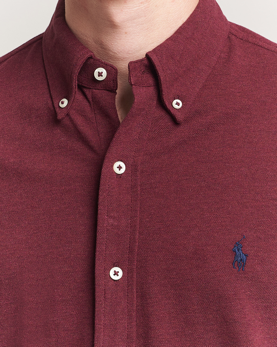 Heren | Overhemden | Polo Ralph Lauren | Featherweight Mesh Shirt Spring Wine Heather