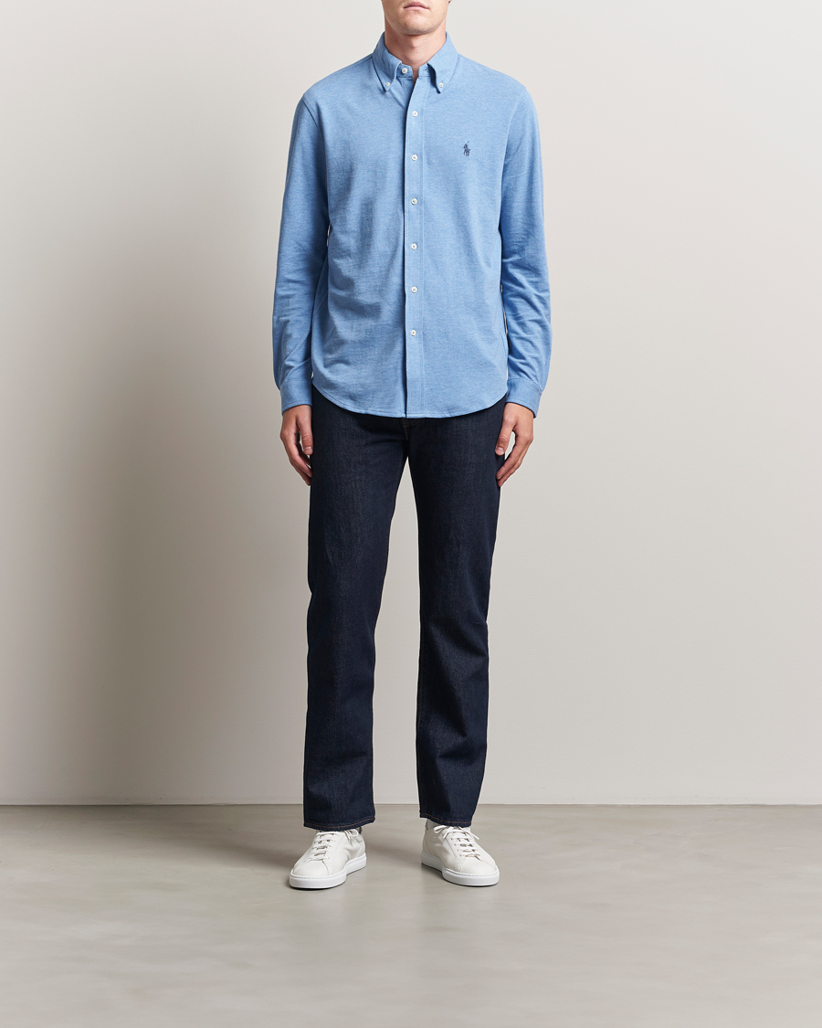 Heren | Overhemden | Polo Ralph Lauren | Featherweight Mesh Shirt Soft Royal Heather