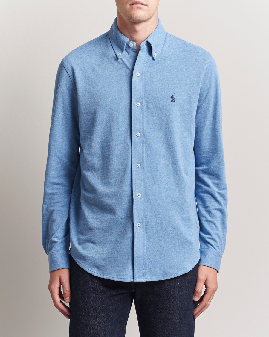 Heren | Overhemden | Polo Ralph Lauren | Featherweight Mesh Shirt Soft Royal Heather
