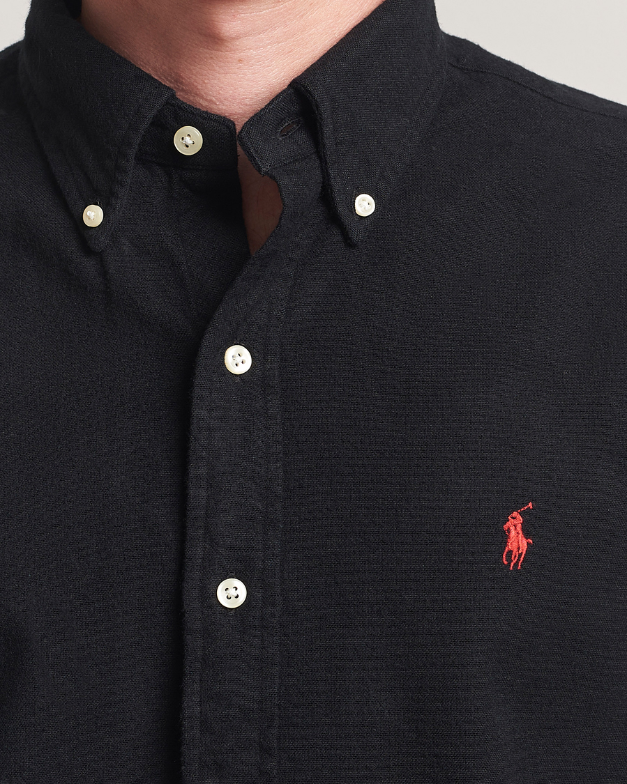 Heren | Overhemden | Polo Ralph Lauren | Custom Fit Brushed Flannel Shirt Polo Black