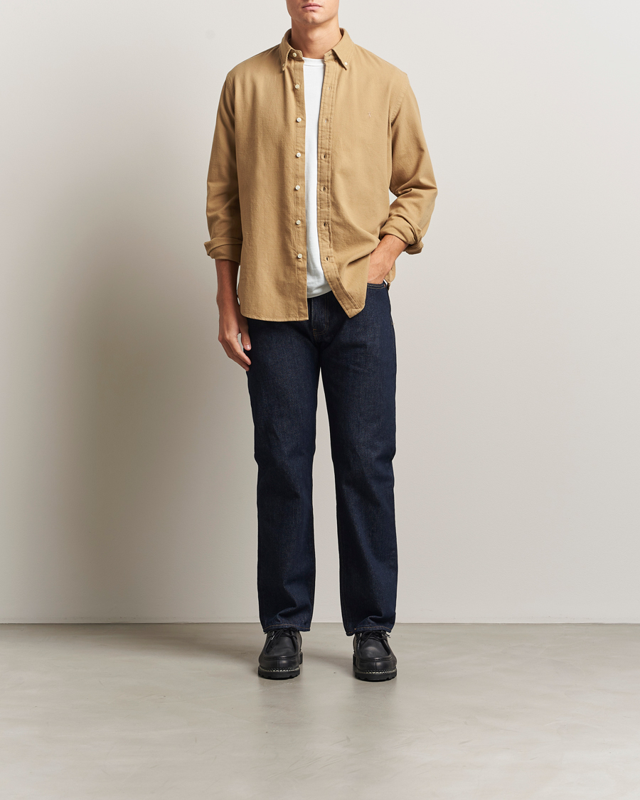 Heren | Overhemden | Polo Ralph Lauren | Custom Fit Brushed Flannel Shirt RL Khaki