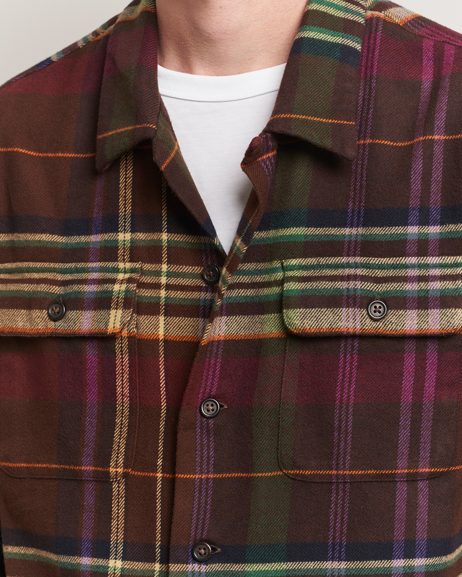 Heren | Overhemden | Polo Ralph Lauren | Brushed Flannel Pocket Shirt Brown/Green
