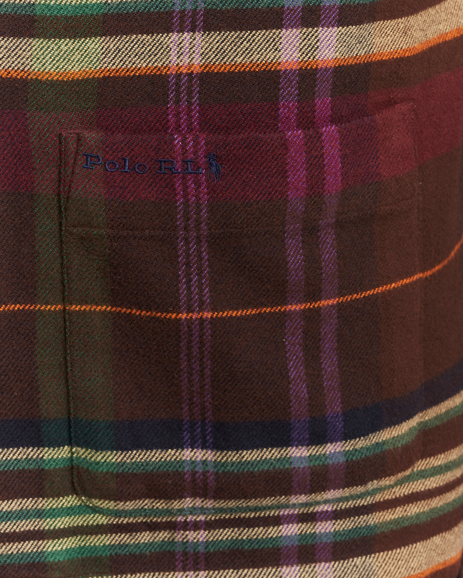 Heren | Overhemden | Polo Ralph Lauren | Brushed Flannel Pocket Shirt Brown/Green