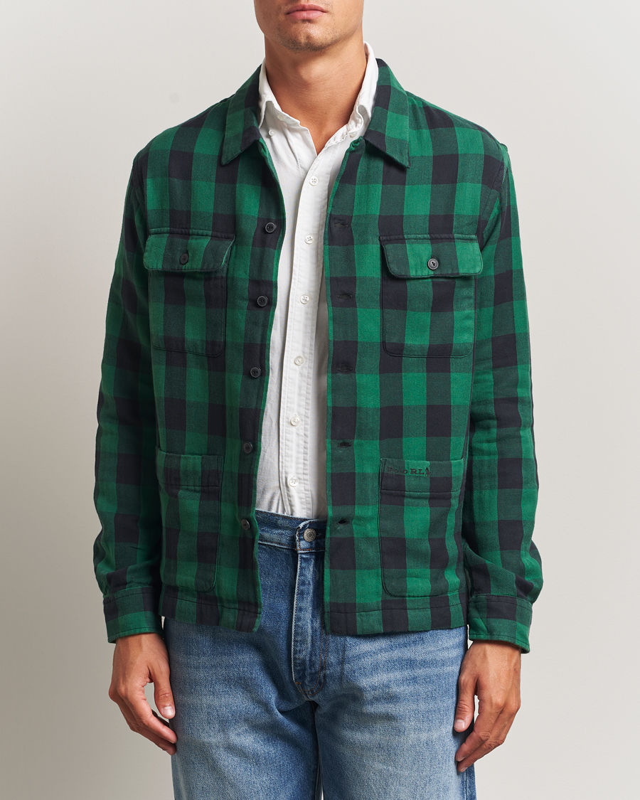Heren | Overhemden | Polo Ralph Lauren | Double Faced Pocket Overshirt Green/Black