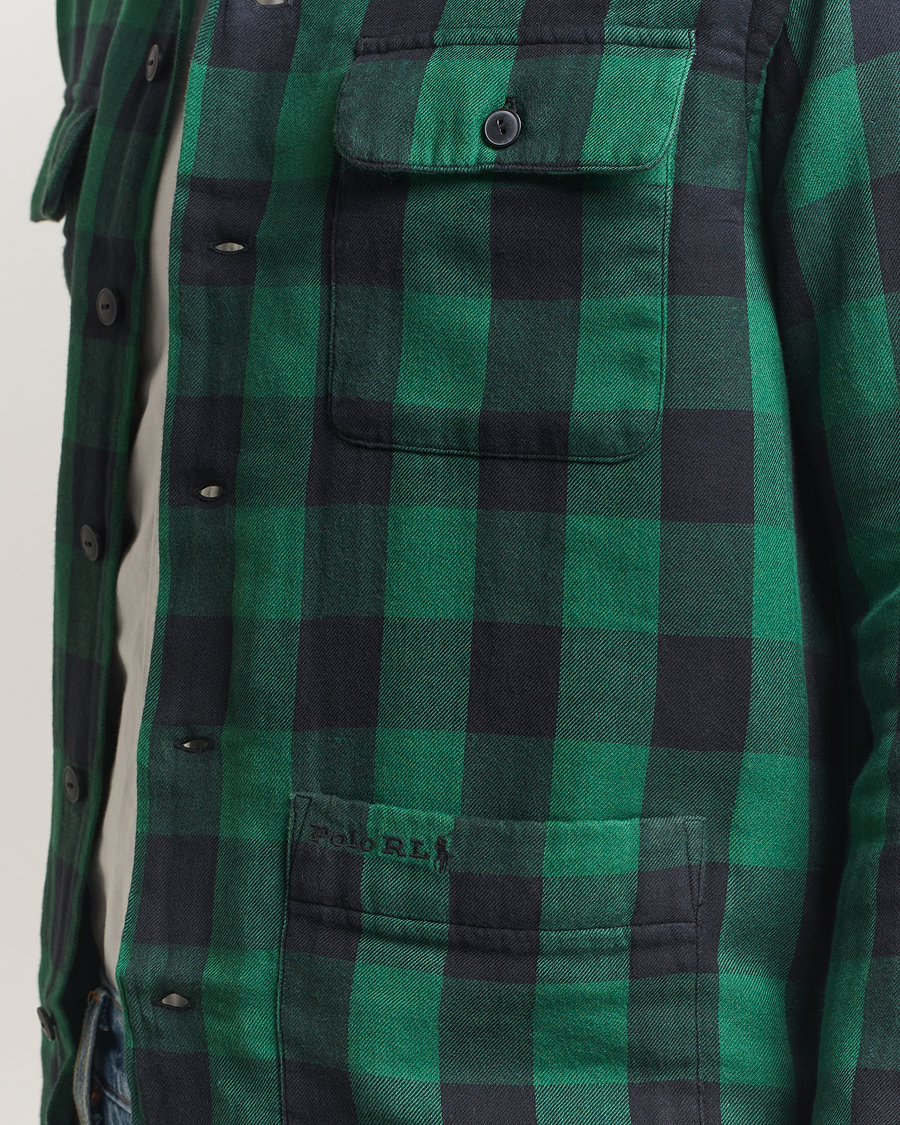 Heren | Overhemden | Polo Ralph Lauren | Double Faced Pocket Overshirt Green/Black