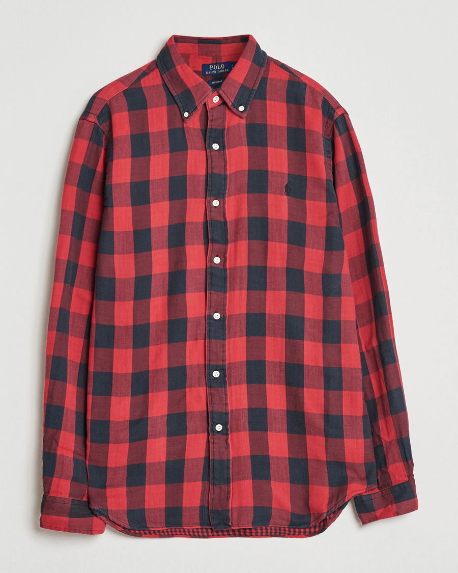 Heren | Overhemden | Polo Ralph Lauren | Custom Fit Double Faced Checked Shirt Red/Black