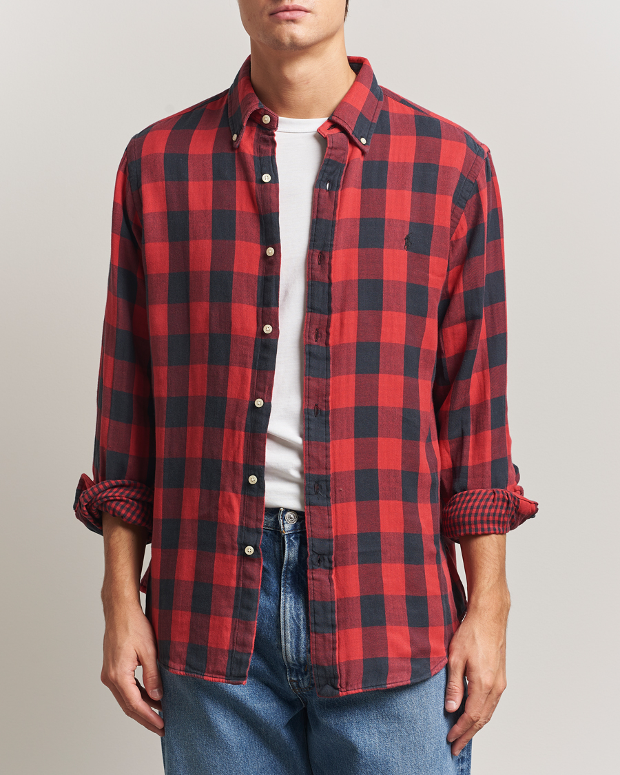 Heren | Overhemden | Polo Ralph Lauren | Custom Fit Double Faced Checked Shirt Red/Black