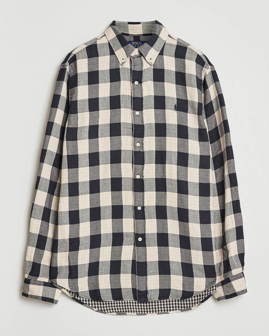 Heren | Overhemden | Polo Ralph Lauren | Custom Fit Double Faced Checked Shirt Cream/Black