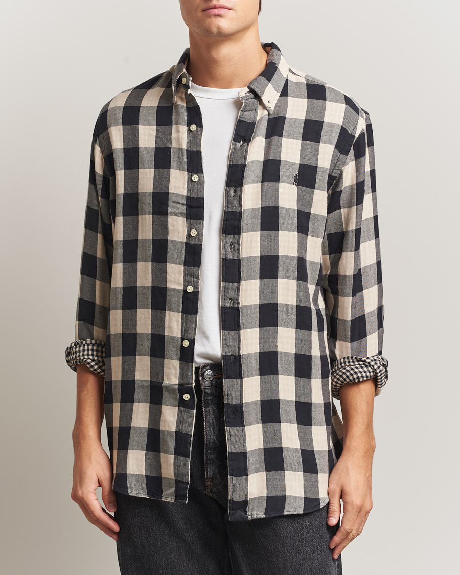 Heren | Overhemden | Polo Ralph Lauren | Custom Fit Double Faced Checked Shirt Cream/Black