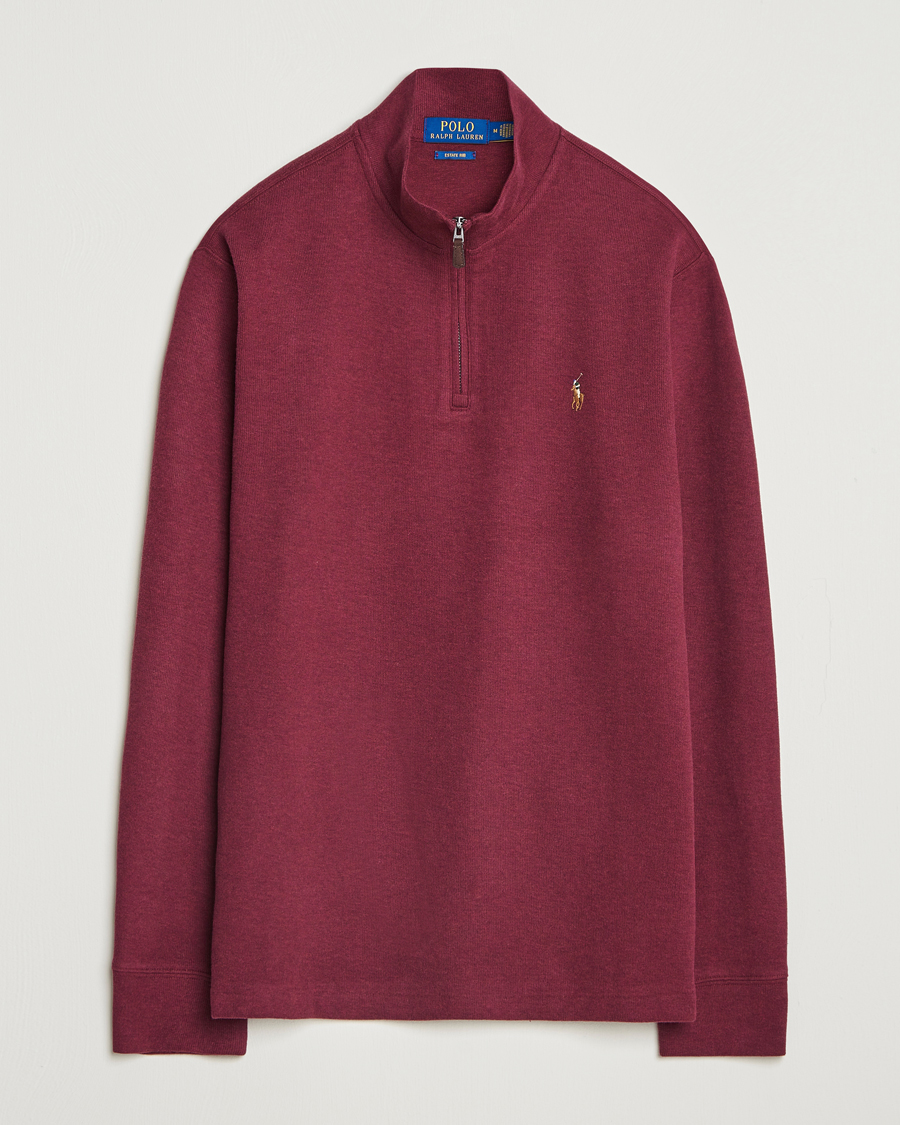 Heren | Truien | Polo Ralph Lauren | Double Knit Jaquard Half Zip Sweater Wine Heather