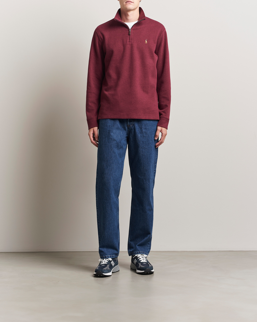 Heren | Truien | Polo Ralph Lauren | Double Knit Jaquard Half Zip Sweater Wine Heather