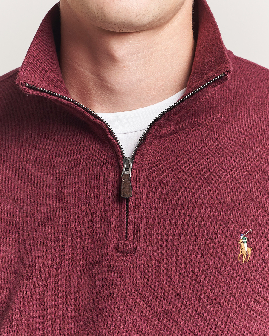 Heren | Truien | Polo Ralph Lauren | Double Knit Jaquard Half Zip Sweater Wine Heather