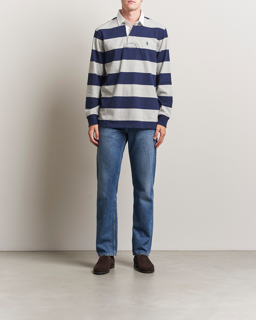 Heren | Truien | Polo Ralph Lauren | Jersey Striped Rugger Navy/Andover Heather