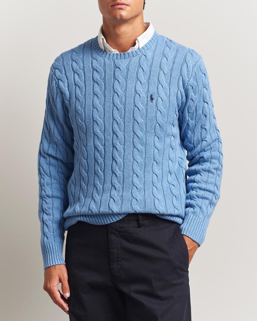 Heren | Truien | Polo Ralph Lauren | Cotton Cable Pullover Soft Royal Heather