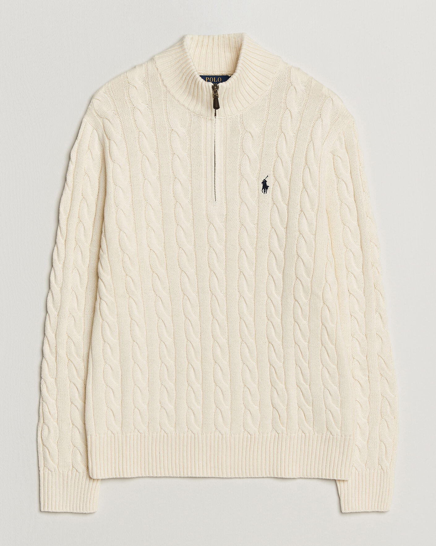 Heren | Truien | Polo Ralph Lauren | Cotton Cable Half Zip Andover Cream