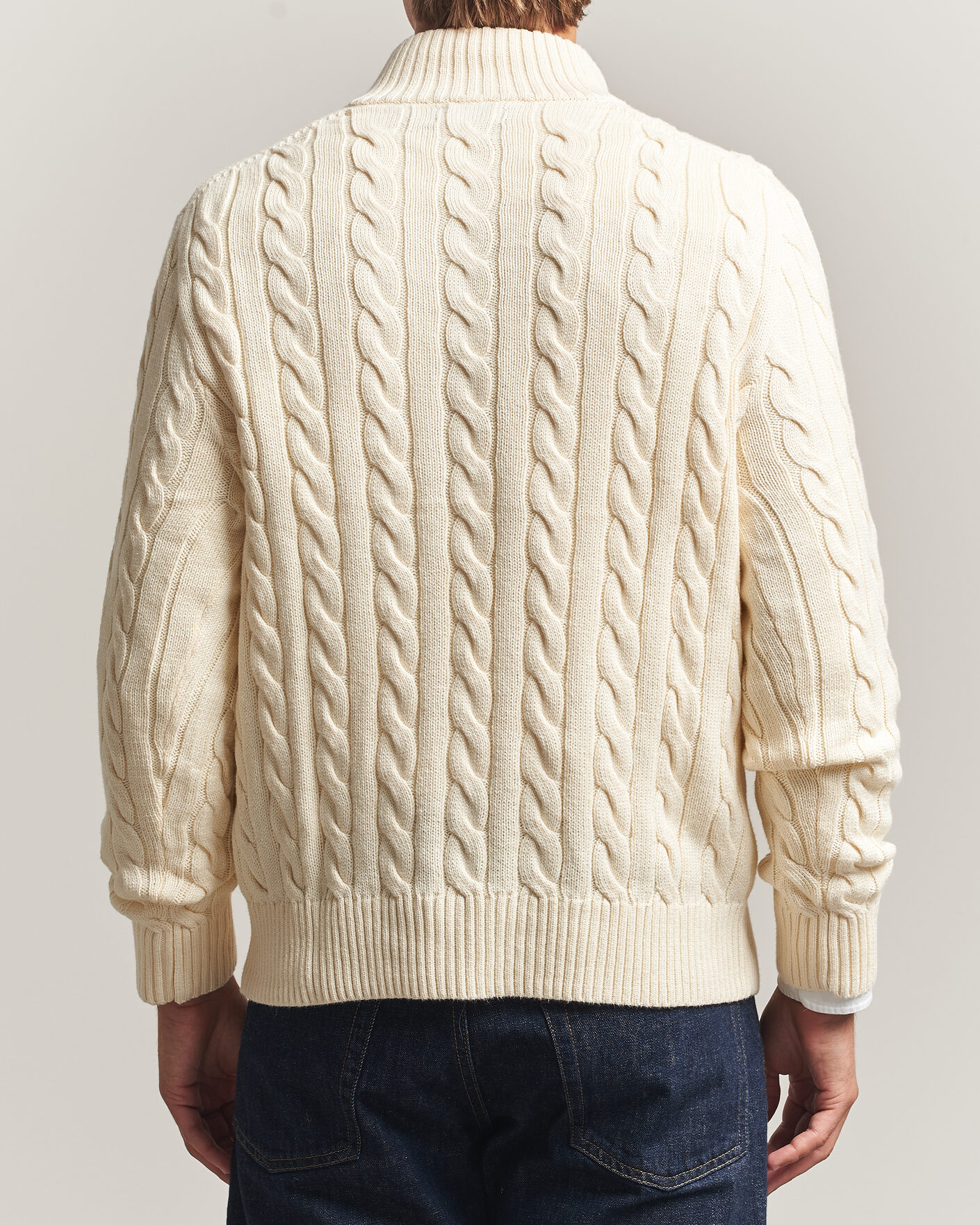 Heren | Truien | Polo Ralph Lauren | Cotton Cable Half Zip Andover Cream