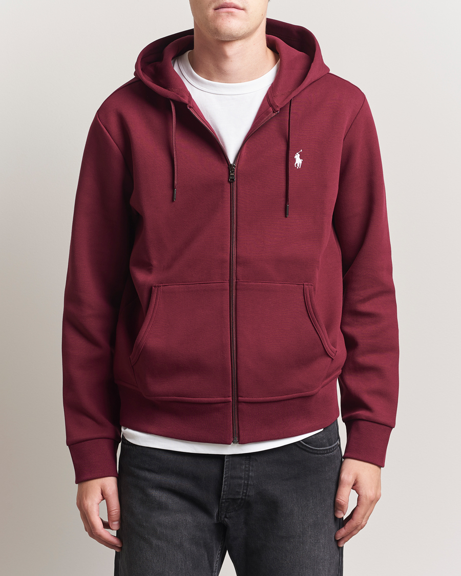 Heren | Truien | Polo Ralph Lauren | Double Knitted Full-Zip Hoodie Classic Wine